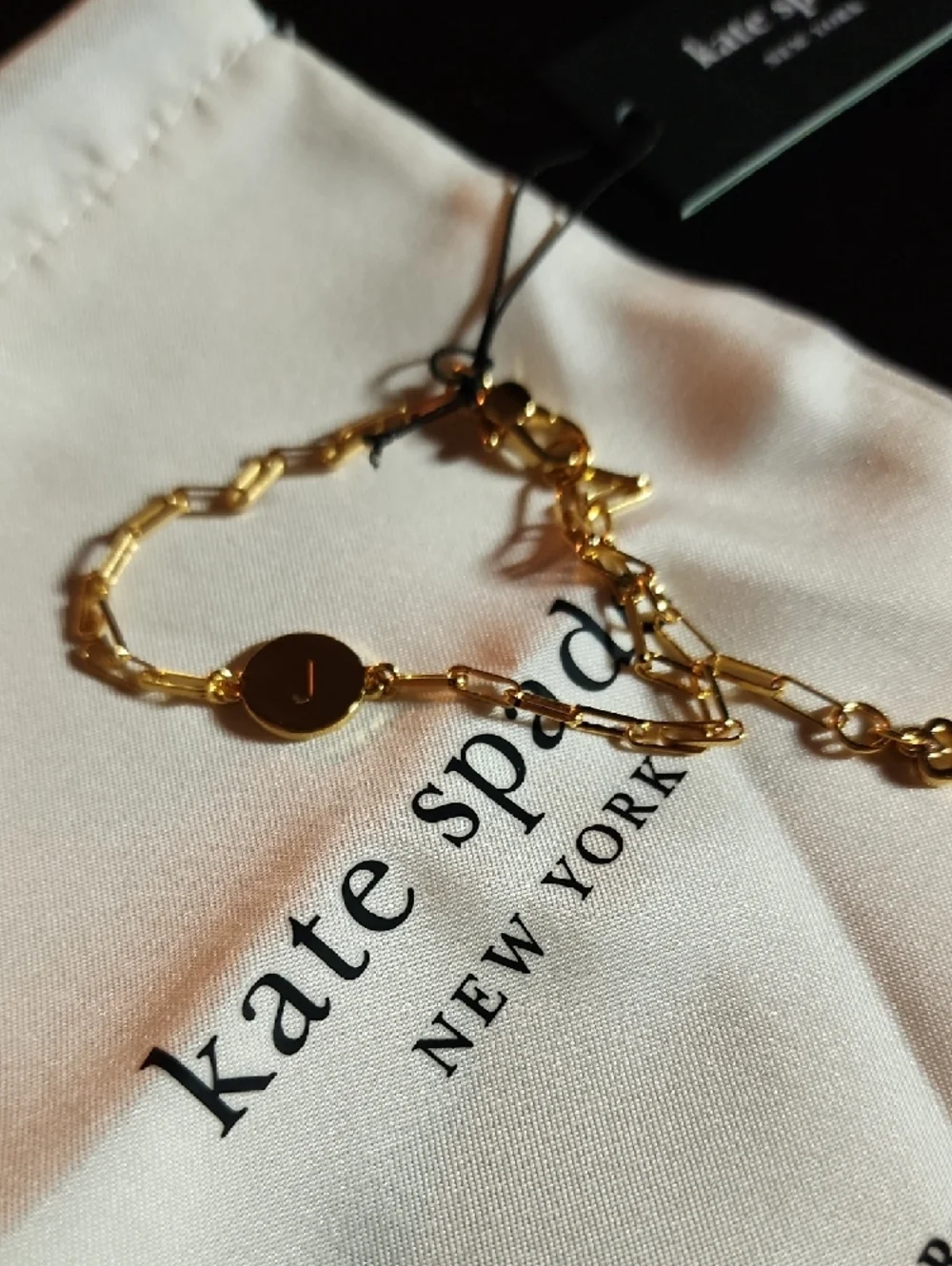 kate spade Gold-tone Initial J Link Bracelet - Picture 3 of 8